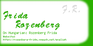 frida rozenberg business card